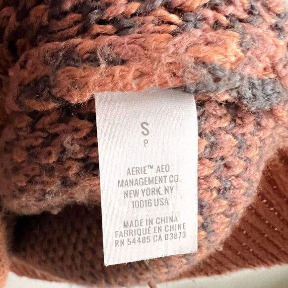 Aerie Oversized Leopard Print Crewneck Pullover Sweater Size S - Picture 7 of 7